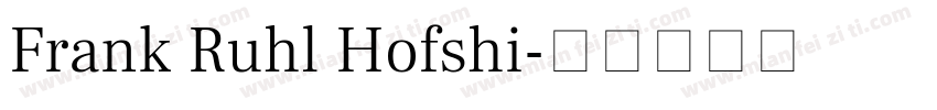 Frank Ruhl Hofshi字体转换